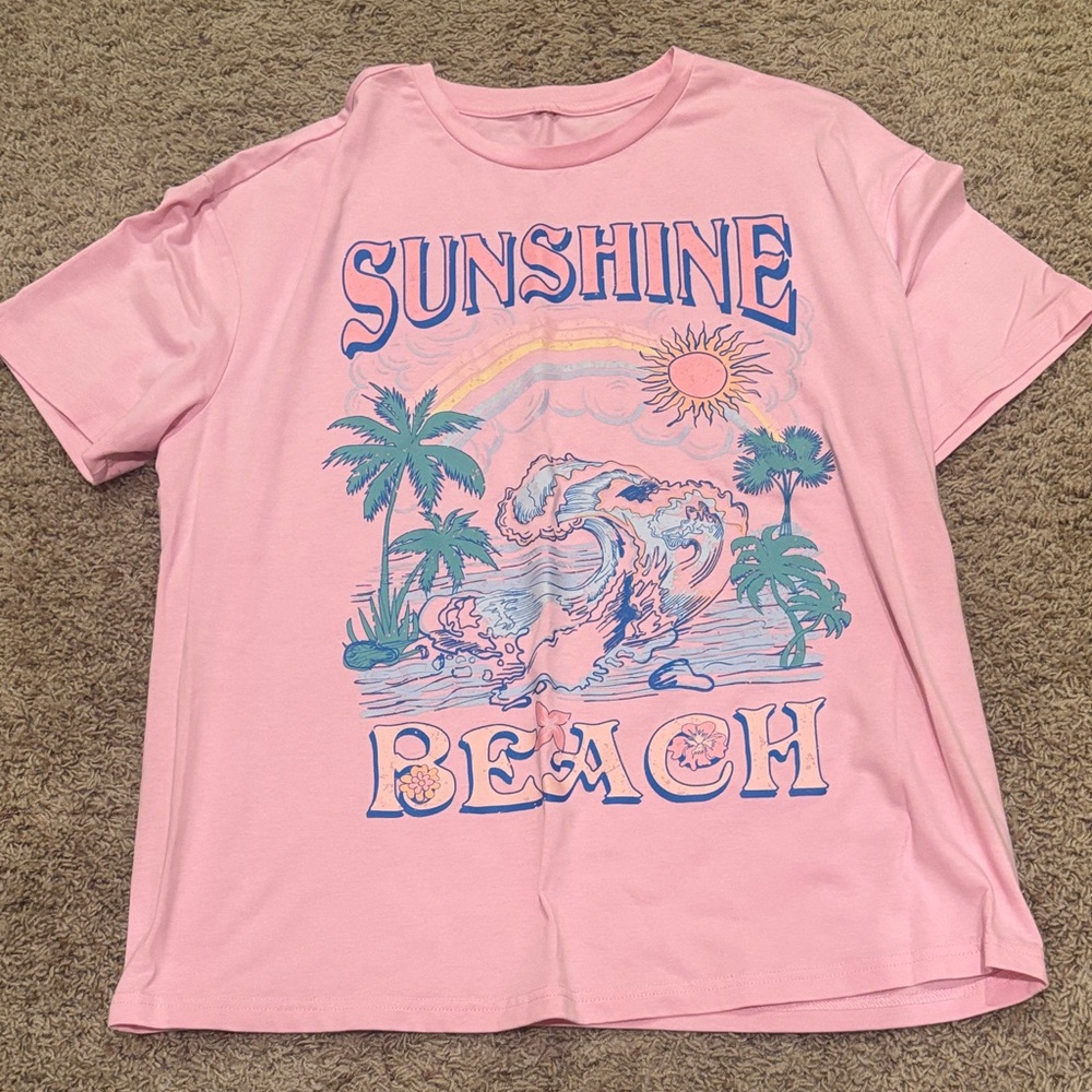 Light Pink Womens Shein T-Shirt